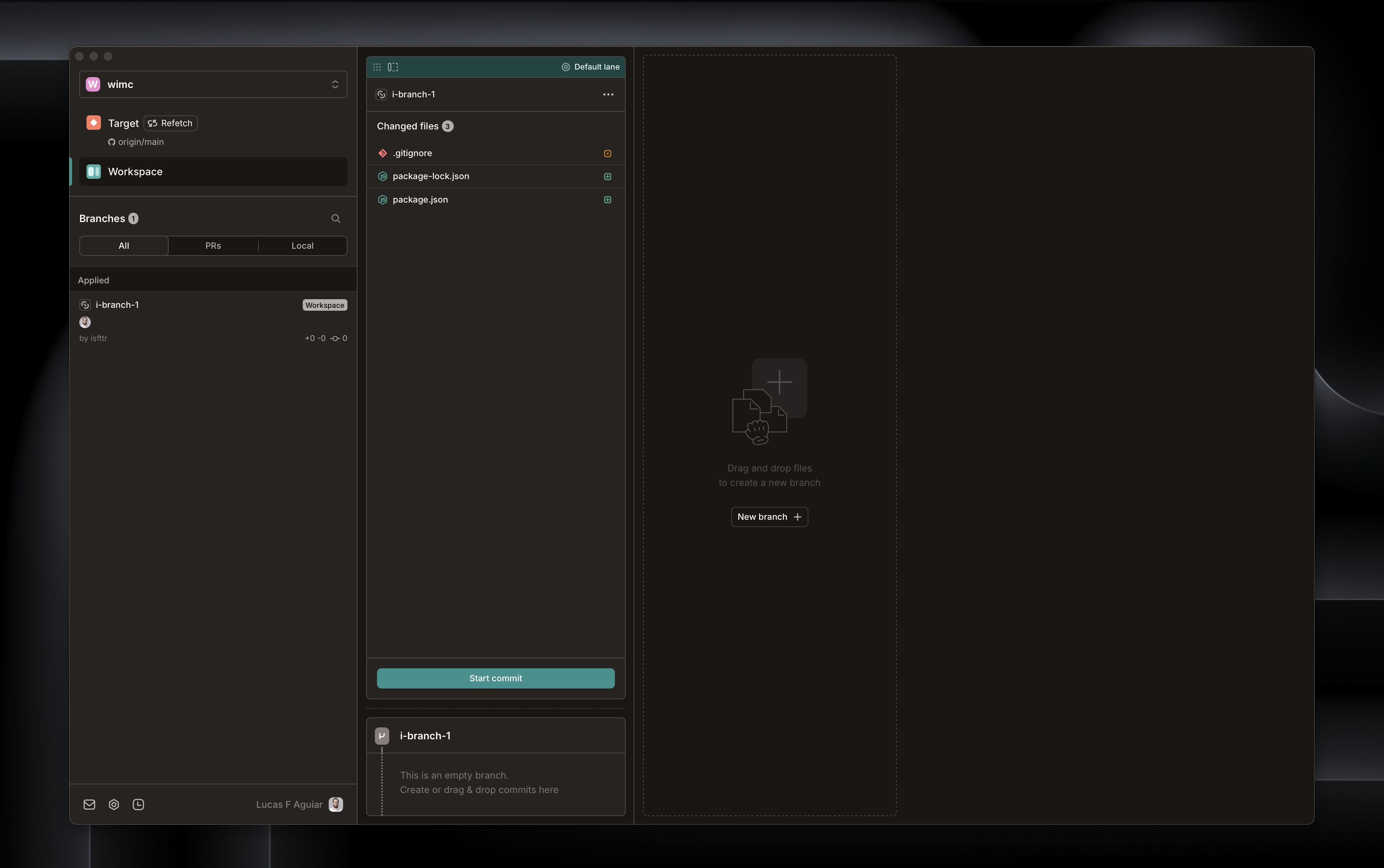 Screenshot of GitButler Workspace